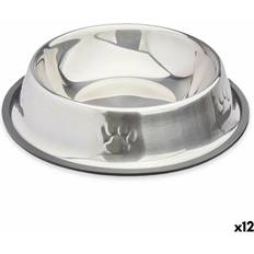 Mascow Dog Feeder Silver Grey Rubber Metal Units