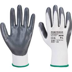 White Work Gloves Portwest 2XL, Grey/White Unisex Adult A310 Flexo Nitrile Grip Gloves