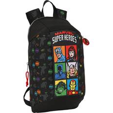 Negro Mochilas escolares The Avengers MINI MOCHILA CREMALLERA VERTICAL SUPER HEROES 22x39x10cm