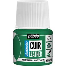 Pebeo Färger Pebeo Cuir Leather 45 ml läderfärg, färgar även PU läder – Grön, matt satin-finish