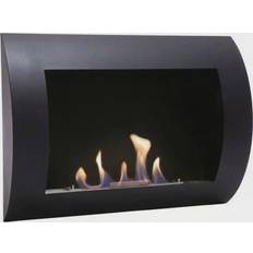 Wood Stoves on sale ScandiFlames Ocean Black Bio Wall Fireplace Black