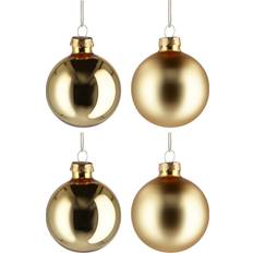 Goud Kerstboomversieringen Decoris Kerstballen Glas Set of 10 6 cm