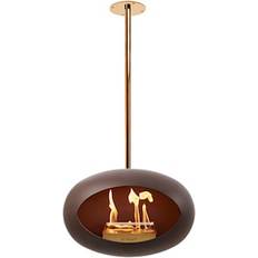 Le Feu Mocca Sky Bioethanol Fire Rose Gold Pole 100cm Yes