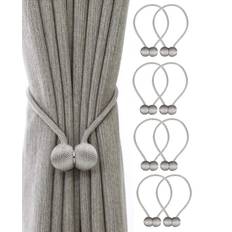 Gardiner & Tilbehør INF Magnetisk gardinholder Sølvgrå 8-pack