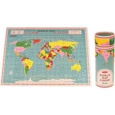 Rex London Puzzle In A Tube 300 pieces Choice of Design World Map