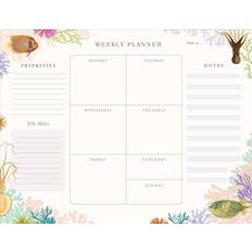 Beige Notatblokker of Nature: Under the Sea Weekly Planner Notepad