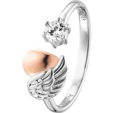 Argent Bagues Engelsrufer Bague pour femme ERR-HEARTWING-ZI-BIR 925 Argent Bicolore