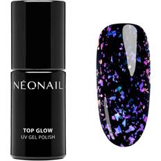 Neonail Top Glow Aurora Flakes gel top coat shade