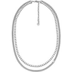 Platina Halsband Michael Kors Halsband Premium Metallic Muse Silver