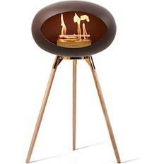 Wood Stoves Le Feu Dome Biopeis Ground High Peis 79 cm Mokka/Roségull/Eik