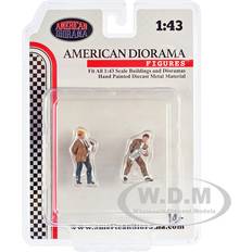 Scale Models & Model Kits "Race Day" Two Diecast Figures Set 4 for 1/43 Scale Models by American Diorama