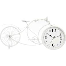 Hvite Bordklokker Gift Decor Bicycle White Metal 95 Table Clock