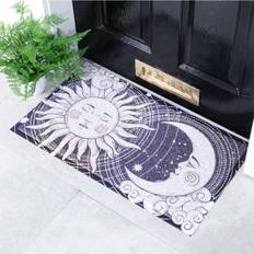 Blue Entrance Mats Artsy Doormats Sun Moon X Blue cm