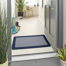 Blue Entrance Mats My Mat Stain Resistant Durable Stripe Blue