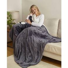 Country Club Heated Sherpa Grey Coperta Grigio (160x130cm)