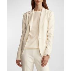 Ralph Lauren Women Outerwear Ralph Lauren Parker One-Button Wool Jacket CREAM