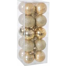 BigBuy Christmas Julekugler Gylden Plastik 20 Dele