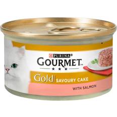 Purina Cat Food Pets Purina Gold Adult Wet Cat Food Savoury Cake Salmon