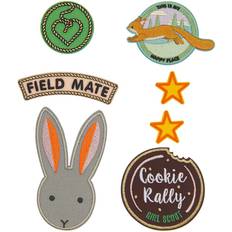 Aufnähern & Bügelflicken Rico Design Patches Pfadfinder Hase 7teilig zum Aufbügeln mehrfarbig