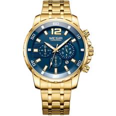 Megir Ure Megir Optic 2068G-02 45 mm Analog Quartz Mineralglas