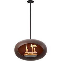 Le Feu Mocca Sky Bioethanol Fire Black Pole 100cm Yes