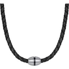 Pelle Collane True Rebels Mens Necklace black Leather 45cm Black