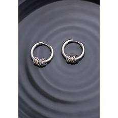 Etnox Ørering Hoop with rings Damer sølvfarvet