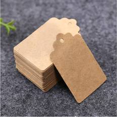 100x Paper Labels Brown