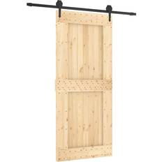 Portes Coulissantes vidaXL Et Kit De Quincaillerie 90x210 cm Pin Massif Porte Coulissante (x)