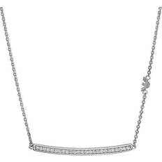 Emporio Armani Women Necklaces Emporio Armani ID Sterling Silver Cubic Zirconia Necklace