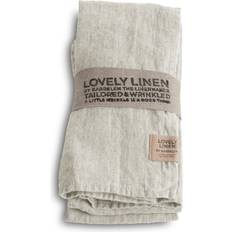 Lovely Linen Stofservietter Lovely Linen Serviet i Vasket Hør 4-pak Grå Stofserviet Grå (45x45cm)