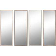 Cristal Miroirs Home ESPRIT Blanc Marron Beige Gris Verre Polystyrène 33 x 3 x 95.5 cm (4 Unités) Miroir Mural