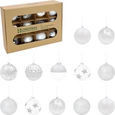 Studio The Christmas Workshop Set of 12 Shatterproof Textured Baubles