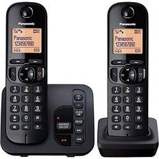 Landline Phones Panasonic KX-TGC222EB Digital Cordless Phone with LCD Display Black Pack of 2