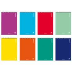 Multicoloured Notepads Pacsa Basic Multicolour Notebook 10 Pieces 80 Sheets