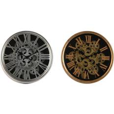 Crystal Clocks Home ESPRIT Golden Silver Metal Crystal Wall Clock 25cm