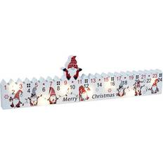 Skincare Advent Calendars Xmas Haus Festive Light Up LED Wood Advent Calendar White