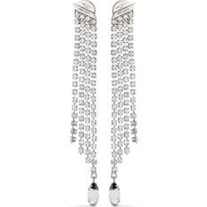 Jimmy Choo Saeda Fringe Earring Silver/Crystal One