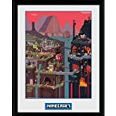 GB Eye Minecraft World 30 inramat samlartryck Poster