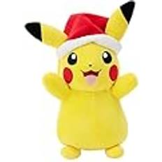 Pokémon Tøjdyr på tilbud Pokémon 8" Plush Holiday Pikachu With Santa Hat