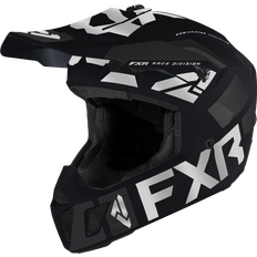 FXR Casco de Cross Clutch Evo LE Negro-Plateado 53-54cm