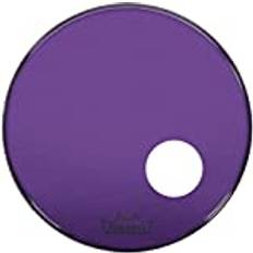 Purple Drum Heads Remo Powerstroke P3 Colortone Purple Resonant Bass Drum Head With 5 Offset Hole 22 In