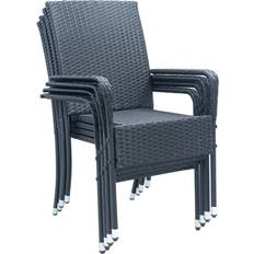 Stühle Juskys Polyrattan Gartenstühle
