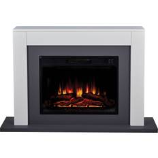 Suncrest Suncrest Marlow Grey Stone Effect Electric Fire Suite