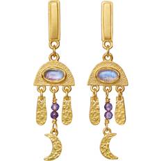 Pendientes Maanesten Gemma Earrings - Gold/Moonstone