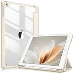 Computer Accessories Fintie Hybrid Slim Case for iPad 6th Generation 2018 / 5th Gen 2017 / iPad Air 2 / iPad Air 1 (9.7 Inch) - [Built-in Pencil Holder] Shockproof Cover with Clear Transparent Back Shell, Rose Gold