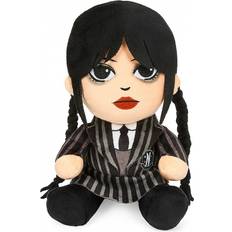 Horror-Shop Wednesday addams plüschfigur von kidrobot 20cm schwarz/weiß/hautfarben