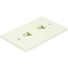 Monoprice 2-Hole 1-Gang Keystone Wall Plate Ivory