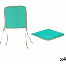 Fibre Coussins de chaise Gift Decor Para Sillas 38 x 2.5 x 38 cm (4 Unidades) Cojín de silla Verde