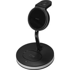 Deltaco 3-in-1 magnetic wireless charger black